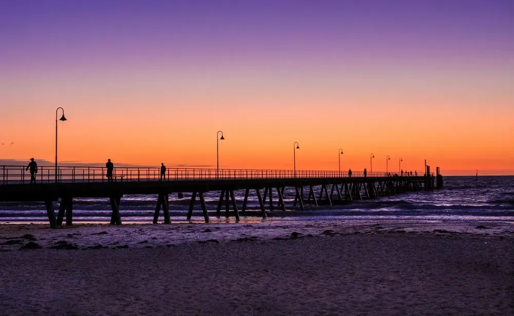 Glenelg jetty at sunset